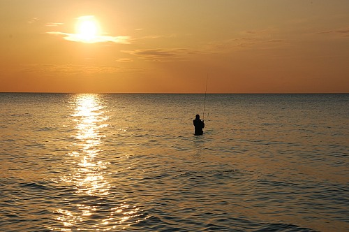 Nienhagen
Wade fishing in the evening hours 
Recreational fishing / angling equipment
Theresa Horn